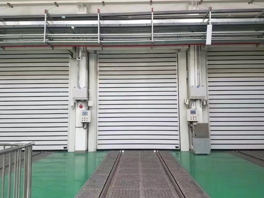 Customized Industrial Alloy Rapid Roll Up dan Shutter Spiral Keamanan Pintu Otomatis