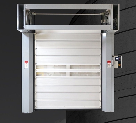 Panel pintu linier pola paduan aluminium cepat gulung dan penutup spiral pintu keamanan
