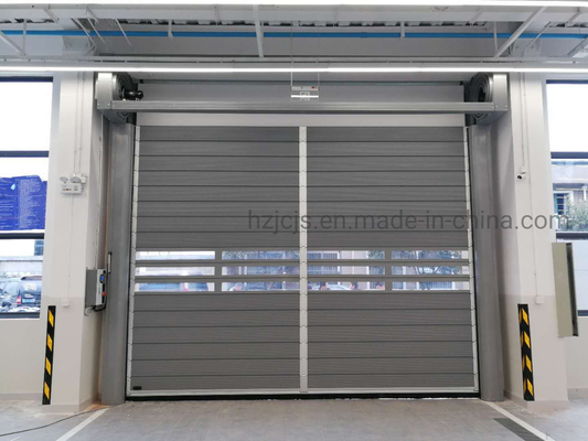 Panel pintu linier pola paduan aluminium cepat gulung dan penutup spiral pintu keamanan