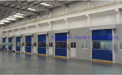 Panel pintu linier paduan aluminium cepat bergulir dan menutup pintu gudang keamanan