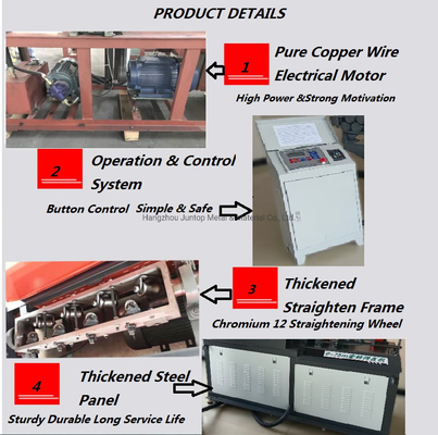 Mesin Straightening Anti-Bending Rotating Grade Otomatis untuk batang baja dan rebar