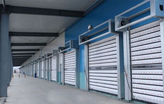 Pintu Roller Shutter Otomatis Berkecepatan Tinggi dengan Fire Proofing Wind Resistance Beaufort 12 dan Perlindungan IP55