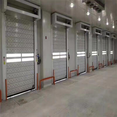 Fireproofing IP55 Perlindungan ukuran yang dapat disesuaikan Otomatis Roller Shutter Kecepatan Tinggi Aluminium Alloy Pintu Gudang